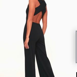Lulus Black Backless Jumpsuit